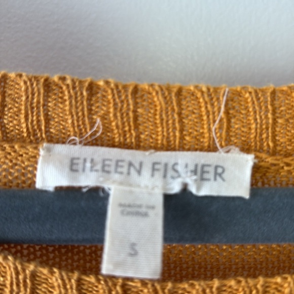 Eileen Fisher Marigold Organic Linen Sweater S - Picture 6 of 8